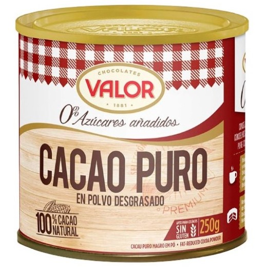 Cacao Puro En Polvo 100% VALOR  S/Azucar Lata 250 GR | Borosa Market