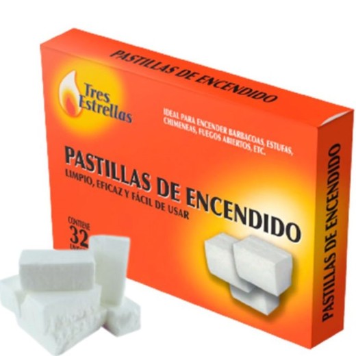 Pastillas de Fuego Carbon y Barbacoas 2ROSAS Caja de 32 UND | Cash Borosa