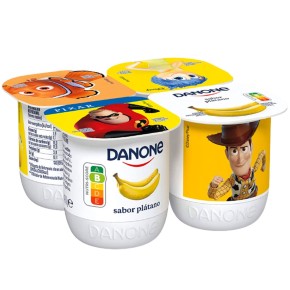 Yogur Sabor Platano DANONE  X4