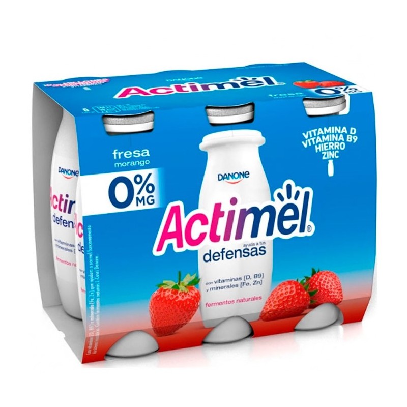 Bebida L casei de fresa 0% MG ACTIMEL x8 | Borosa Market