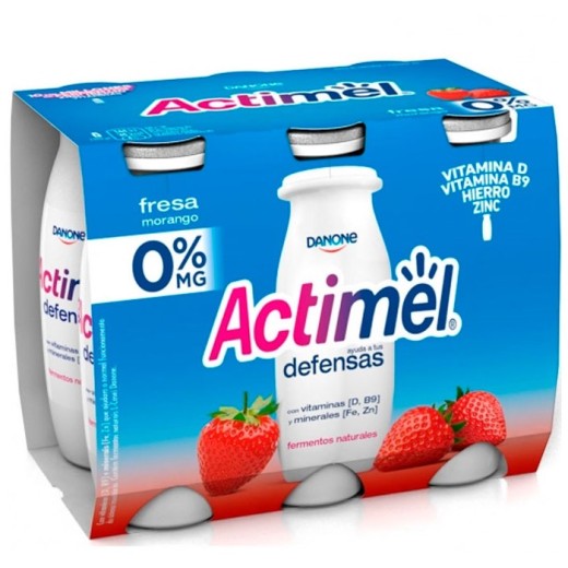 Bebida L casei de fresa 0% MG ACTIMEL x8 | Borosa Market