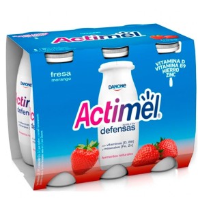 Bebida Lactea L Casei Sabor Fresa  ACTIMEL X6