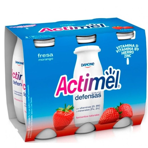 Bebida Lactea L Casei Sabor Fresa  ACTIMEL X6 | Cash Borosa