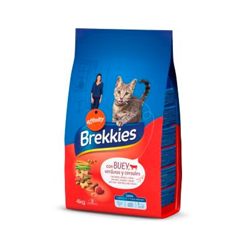 Ani. Gato Pienso BREKKIES Mix Buey 1.5K | Cash Borosa