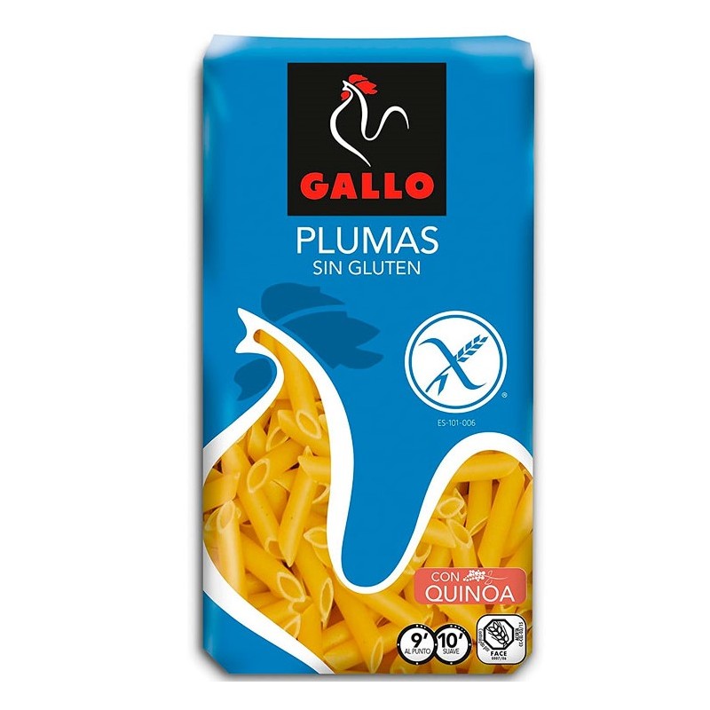 Macarrones Plumas Sin Gluten GALLO 450 Gr | Cash Borosa