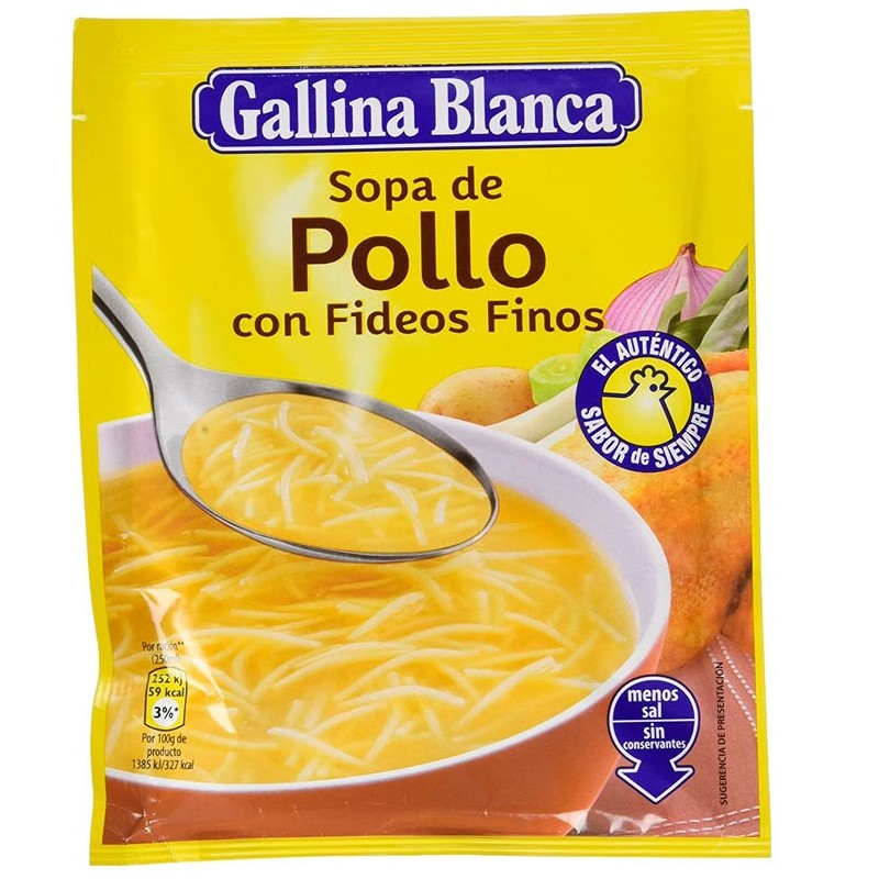 Sopa Pollo Con Fideos GALLINA BLANCA | Cash Borosa