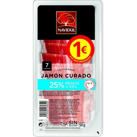 Jamon Serrano Lonchas NAVIDUL 1€ 45 Gr | Cash Borosa