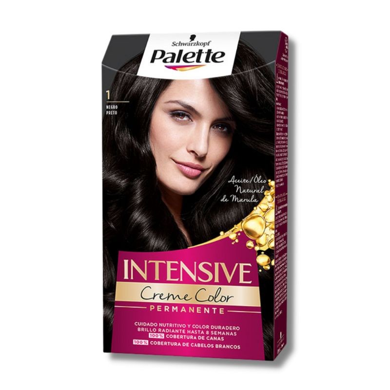 Tinte cabello N.1 Negro PALETTE INTENSIVE | Borosa Market
