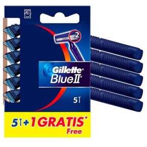 Maquinilla de Afeitar GILLETTE Blue II Pack 5+1