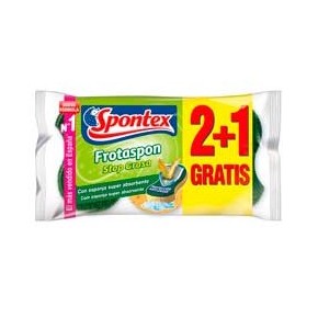 Estropajo  SPONTEX Frotaspon 2+1 Verde