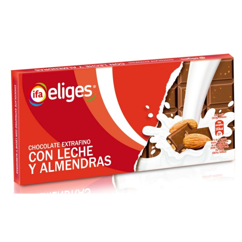 Chocolate con Leche y Almendras  IFA 150 GR | Cash Borosa