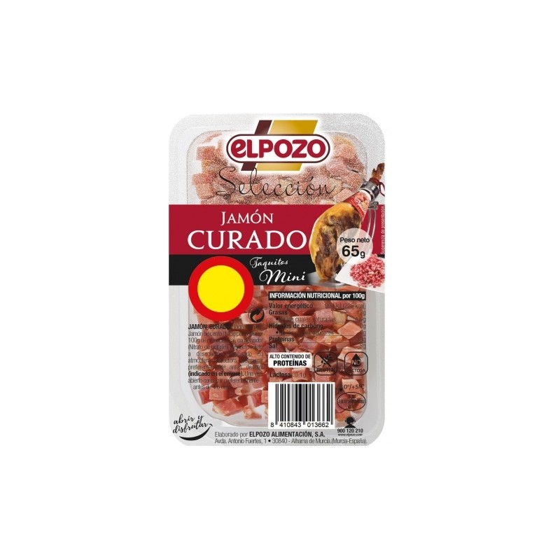 Jamon Serrano Taquitos ELPOZO 1€  65 GR | Cash Borosa