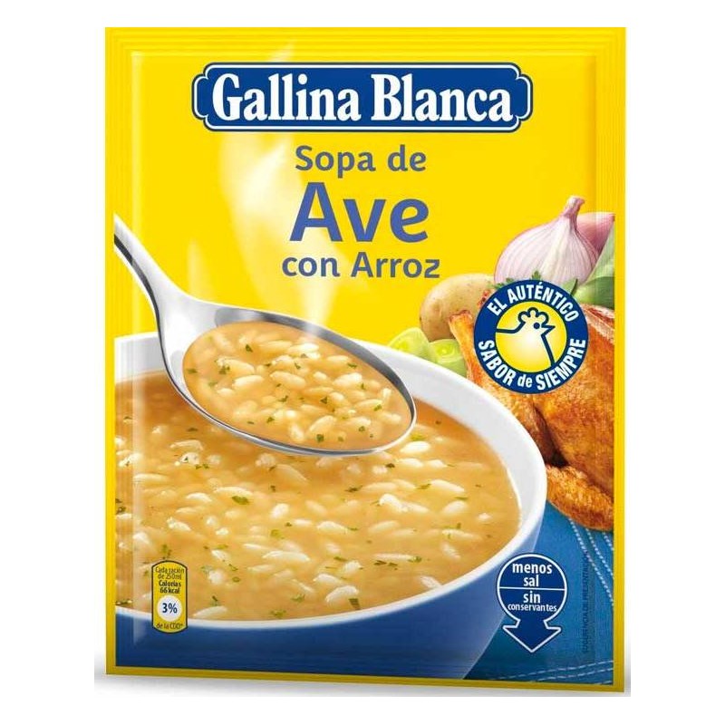 Sopa Ave con Arroz GALLINA BLANCA | Cash Borosa