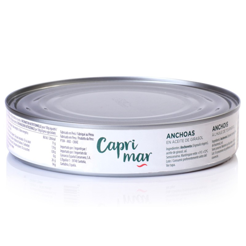 Anchoa en Aceite de Girasol CAPRIMAR Lata 500GR | Borosa Market
