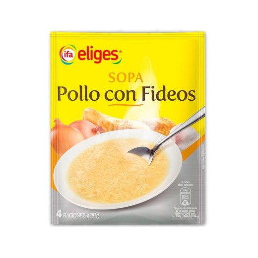 Sopa Pollo con Fideos IFA 80 GR | Cash Borosa