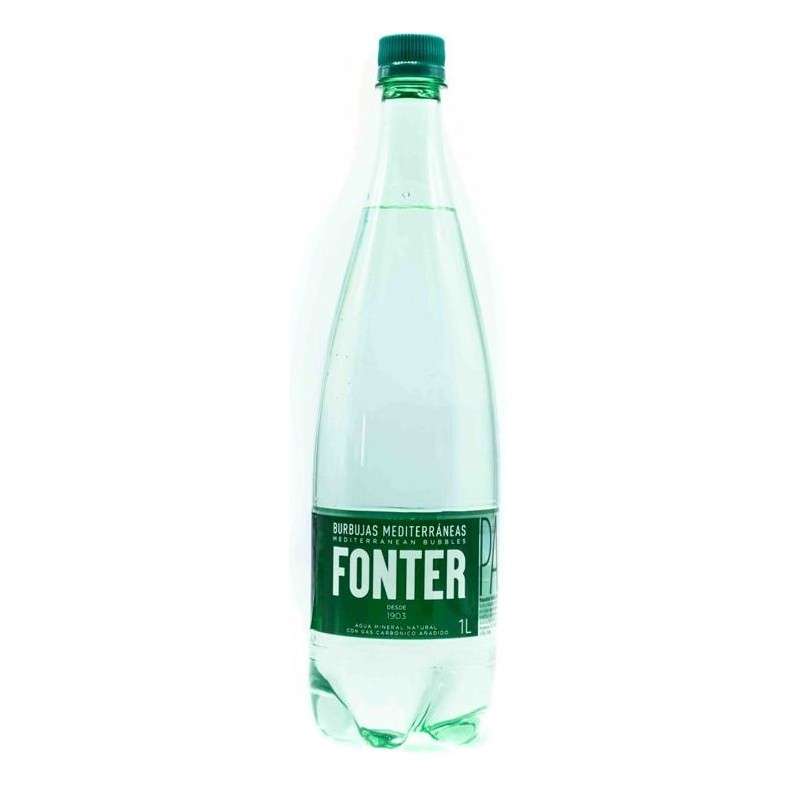 Agua Mineral con Gas FONTER 1 L | Borosa Market