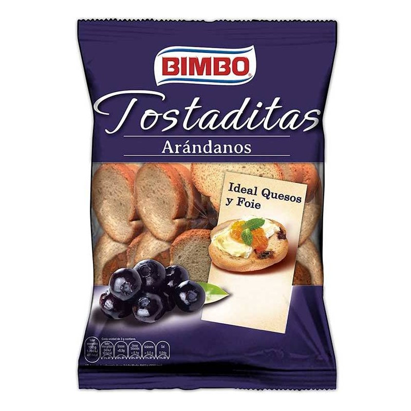 Mini Tostas Con Arandanos ORTIZ - BIMBO 90 GR | Cash Borosa