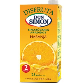 Nectar de Naranja Disfruta Sin Azucares  DON SIMON 2 L