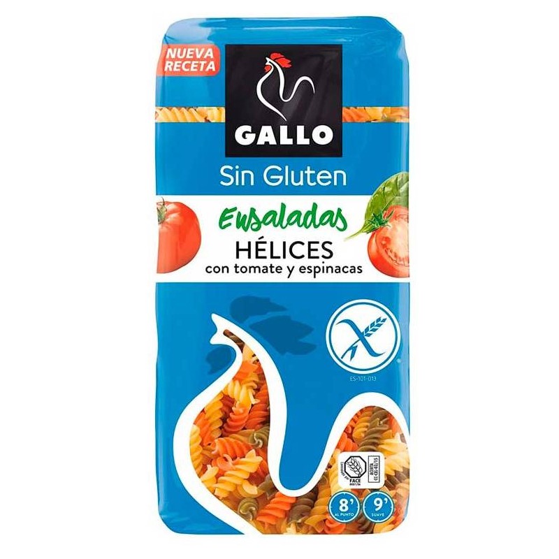 Helices Colores Sin Gluten GALLO 450 GR | Cash Borosa