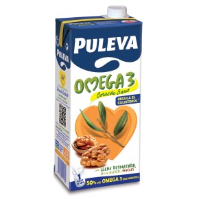 Leche Desnatada Omega 3 con Nueces PULEVA 1 L