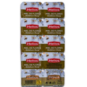 Miel HELIOS Pack 10 UND x 25 GR