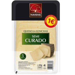 Queso Lonchas NAVIDUL Semicurado 70 Gr