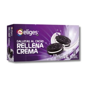 Galleta Cacao Relleno Crema IFA  220 Gr