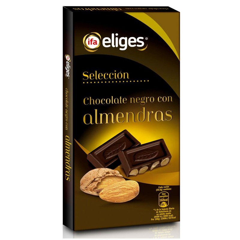 Chocolate Negro Con Almendra IFA 200 Gr | Cash Borosa