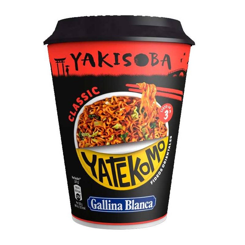 Fideo Oriental YATEKOMO Vaso Yakisoba Clasico 93GR | Borosa Market