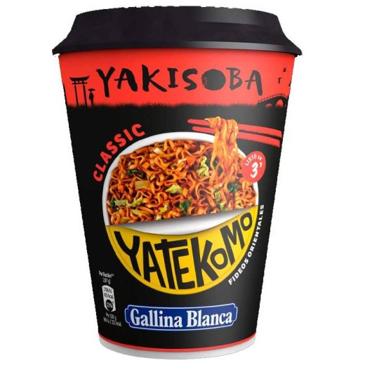 Fideo Oriental Vaso G.BLANCA YATEKOMO Yakisoba Clasico 93GR | Cash Borosa