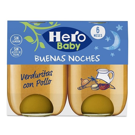 Tarrito Pollo con Verduras HERO 2 X 190 GR | Cash Borosa