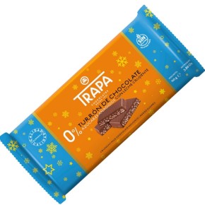 Turron de Chocolate Leche Crujiente 0% Azucar TRAPA 110 GR