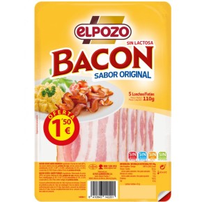 Bacon En Lonchas 1.50€  ELPOZO 110+10 GR