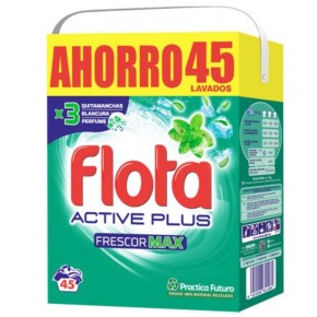 Detergente Ropa Polvo FLOTA Active Plus Marsella 45 Lavados