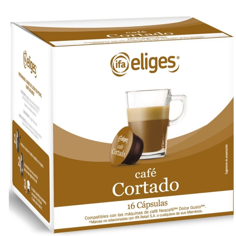 Capsulas Cafe IFA Copt.Dolce Gusto Cortado 16 U | Borosa Market