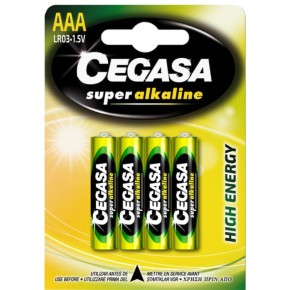 Pila Recargable CEGASA Super Alc Lr03 AAA Bl 4