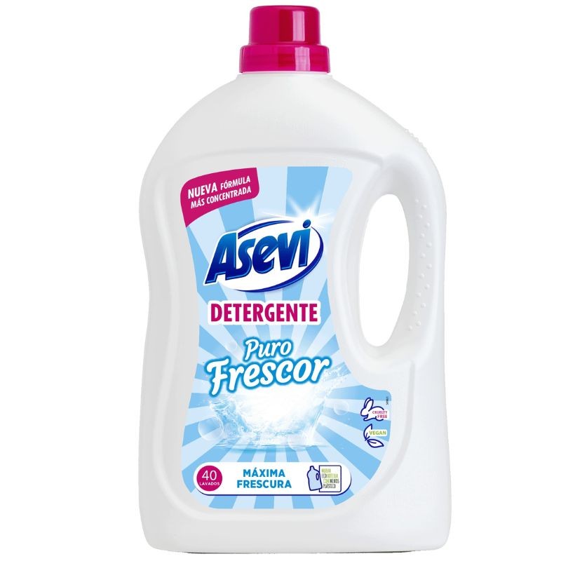 Detergente Ropa ASEVI 3 L Puro Frescor 40+4Lav | Cash Borosa