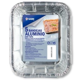 Bandeja Aluminio con Tapa IFA Rectangular 0.5L  5UND