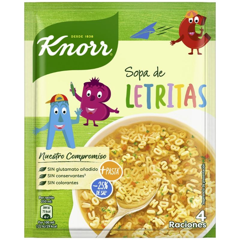 Sopa  KNORR Letras 82 Gr | Cash Borosa