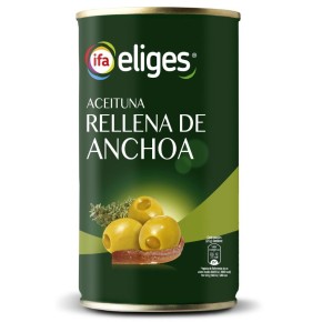 Aceitunas Rellenas de Anchoa IFA  Lata 350 GR