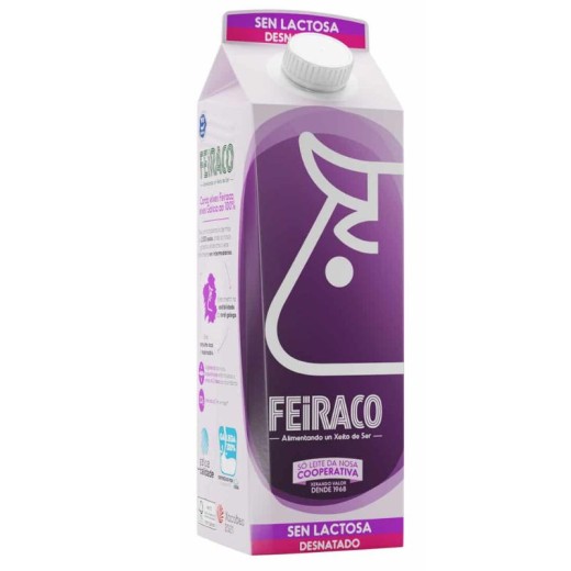 Leche Gallega Sin Lactosa Desnatada FEIRACO 1L | Borosa Market