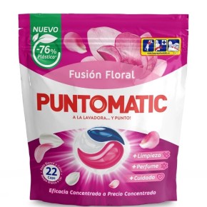 Detergente Ropa Capsulas  PUNTOMATIC  22 UND Floral