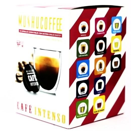 Capsulas Cafe MUSHU Copt.Dolce Gusto  Intenso 16 UND | Cash Borosa