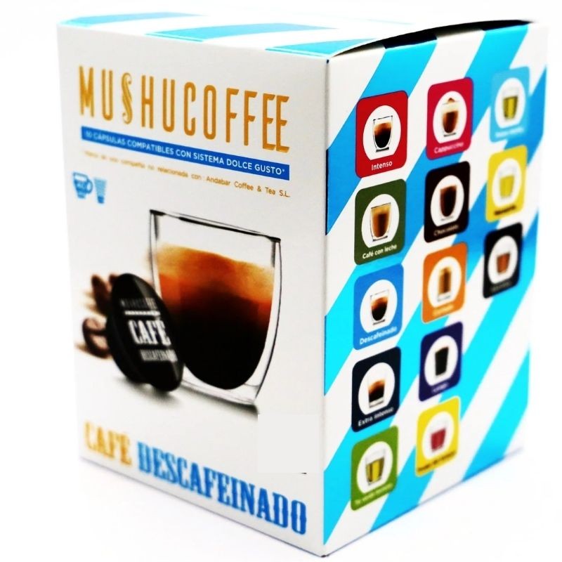 Capsulas Cafe MUSHU Copt.Dolce Gusto Descafeinado16 UND | Cash Borosa