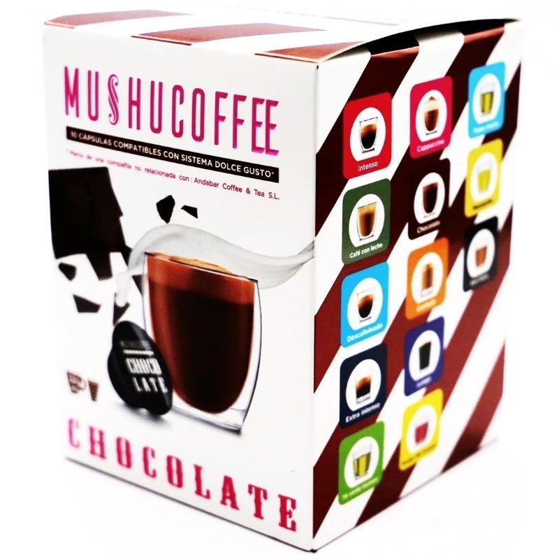 Capsulas Cafe MUSHU Copt.Dolce Gusto Chocolate 16 UND | Cash Borosa