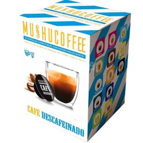 Capsulas Cafe MUSHU Copt.Dolce Gusto con Leche Descaf. 16UND