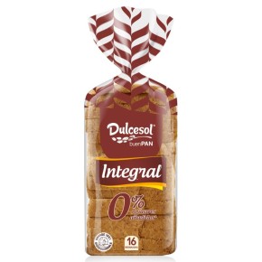 Pan de Molde Integral Corteza S/Azucar DULCESOL 460GR 1.29€