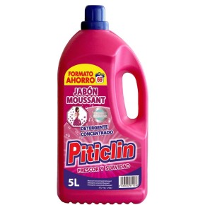 Detergente Ropa Liquido PITICLIN Jabon Moussant 80 Dosis 5L