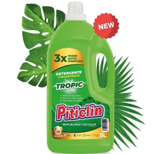 Detergente Ropa Liquido PITICLIN Tropic 80 Dosis 5L | Borosa Market