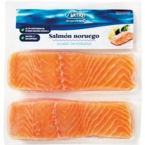 Salmon Noruego Sin Piel Lomos ARTIQ Pack 2 x  250 GR